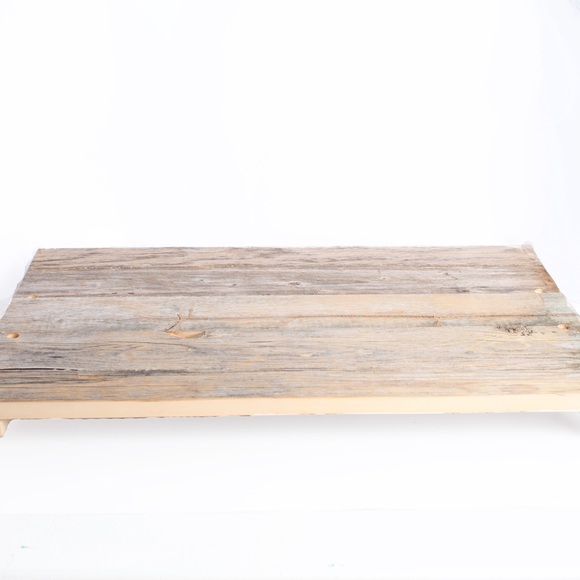 Farmhouse Barn Wood Serving Decorative Tray Handcrafted Rustic 21x12x3 - Picture 5 of 9